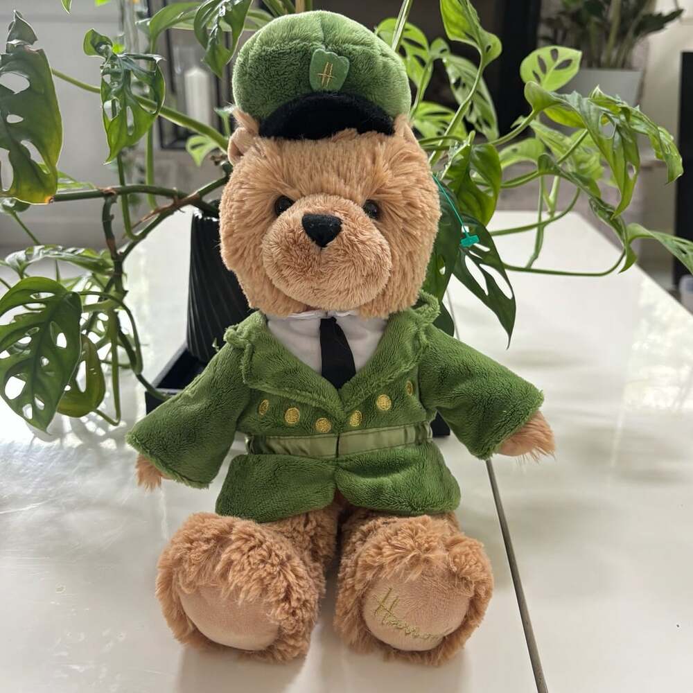 Harrods Green Man London Bear 14” Plush Uniformed Doorman